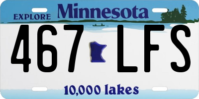 MN license plate 467LFS