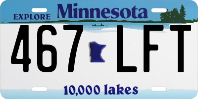 MN license plate 467LFT