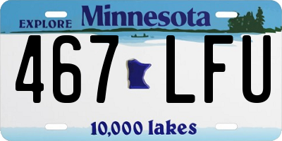 MN license plate 467LFU
