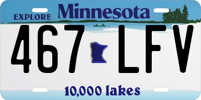 MN license plate 467LFV