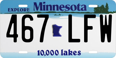 MN license plate 467LFW
