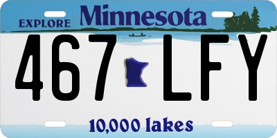 MN license plate 467LFY