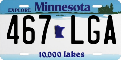 MN license plate 467LGA
