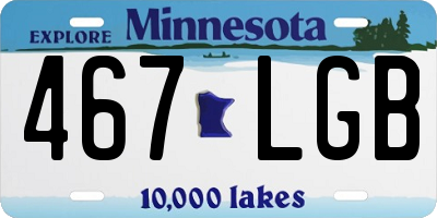 MN license plate 467LGB