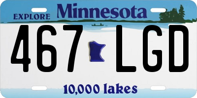 MN license plate 467LGD