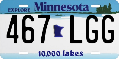 MN license plate 467LGG