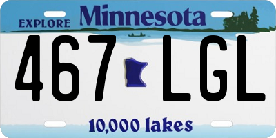 MN license plate 467LGL