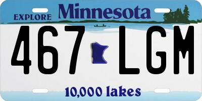 MN license plate 467LGM