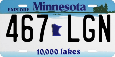 MN license plate 467LGN
