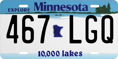 MN license plate 467LGQ
