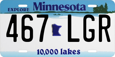 MN license plate 467LGR