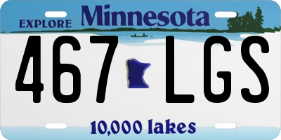 MN license plate 467LGS