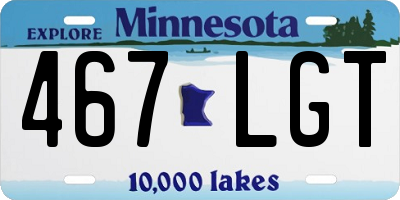 MN license plate 467LGT