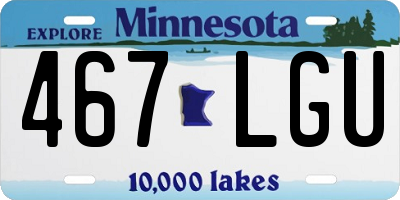 MN license plate 467LGU