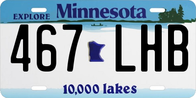 MN license plate 467LHB