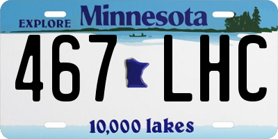 MN license plate 467LHC
