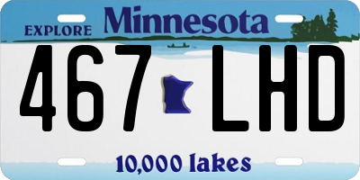 MN license plate 467LHD