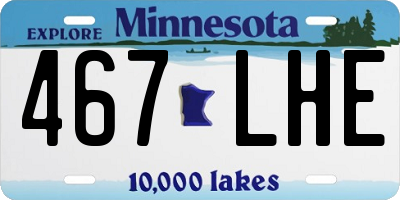 MN license plate 467LHE