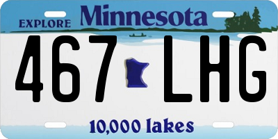 MN license plate 467LHG