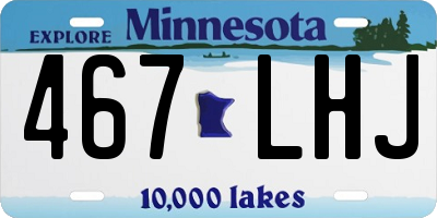 MN license plate 467LHJ