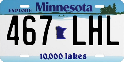 MN license plate 467LHL