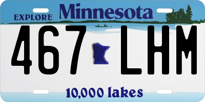 MN license plate 467LHM
