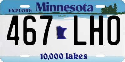 MN license plate 467LHO