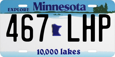 MN license plate 467LHP