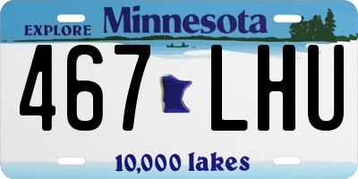 MN license plate 467LHU