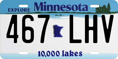 MN license plate 467LHV