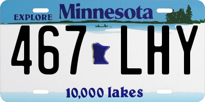 MN license plate 467LHY
