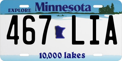 MN license plate 467LIA