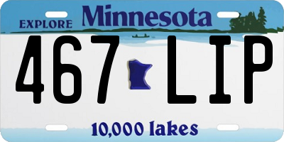 MN license plate 467LIP