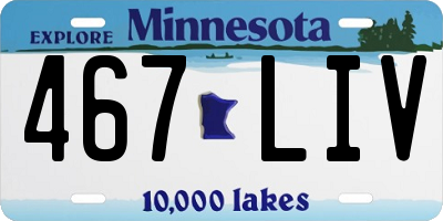 MN license plate 467LIV