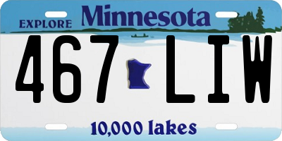 MN license plate 467LIW