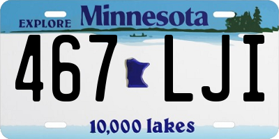 MN license plate 467LJI