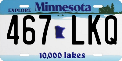 MN license plate 467LKQ