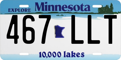 MN license plate 467LLT