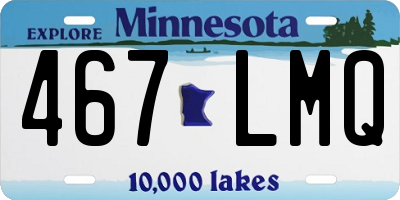 MN license plate 467LMQ