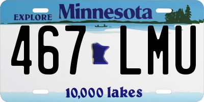 MN license plate 467LMU