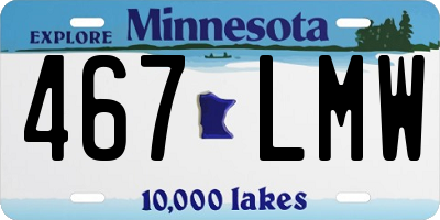 MN license plate 467LMW
