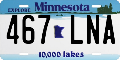 MN license plate 467LNA