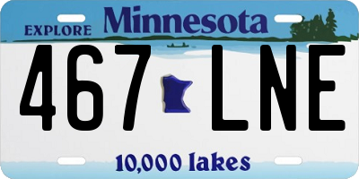 MN license plate 467LNE