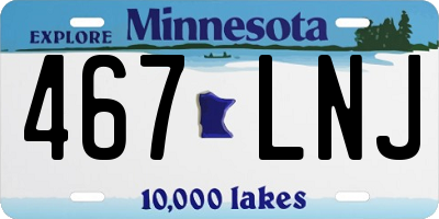 MN license plate 467LNJ