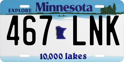 MN license plate 467LNK