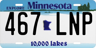 MN license plate 467LNP