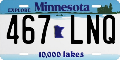 MN license plate 467LNQ