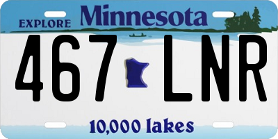 MN license plate 467LNR