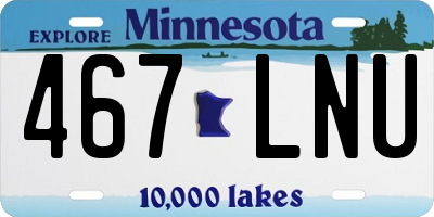 MN license plate 467LNU