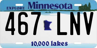 MN license plate 467LNV